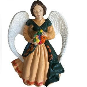 Angel #5 Vintage Harvest Angel Figurine | Cornucopia | Fall Thanksgiving Decor